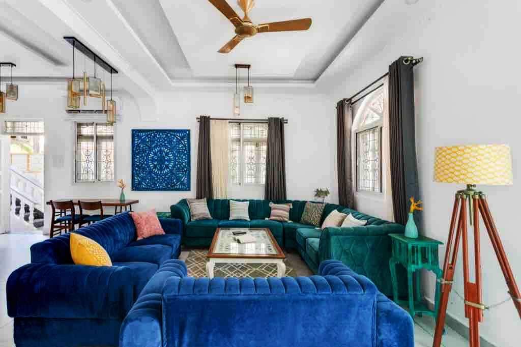 Sleek White 8BDR Villa Near Baga Beach
