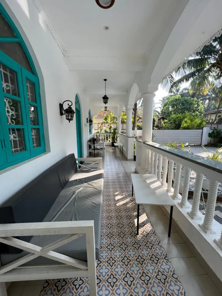 Sleek White 8BDR Villa Near Baga Beach